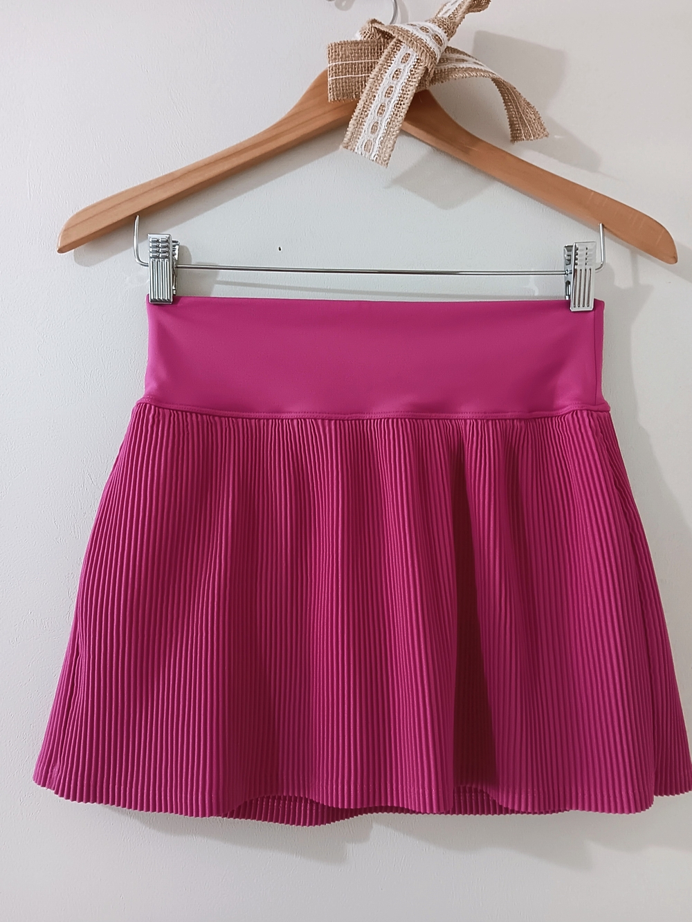 ALL IN MOTION FUCHSIA PLEATED ATHLETIC ATHLEISURE MINI SKORT TENNIS SKIRT XS